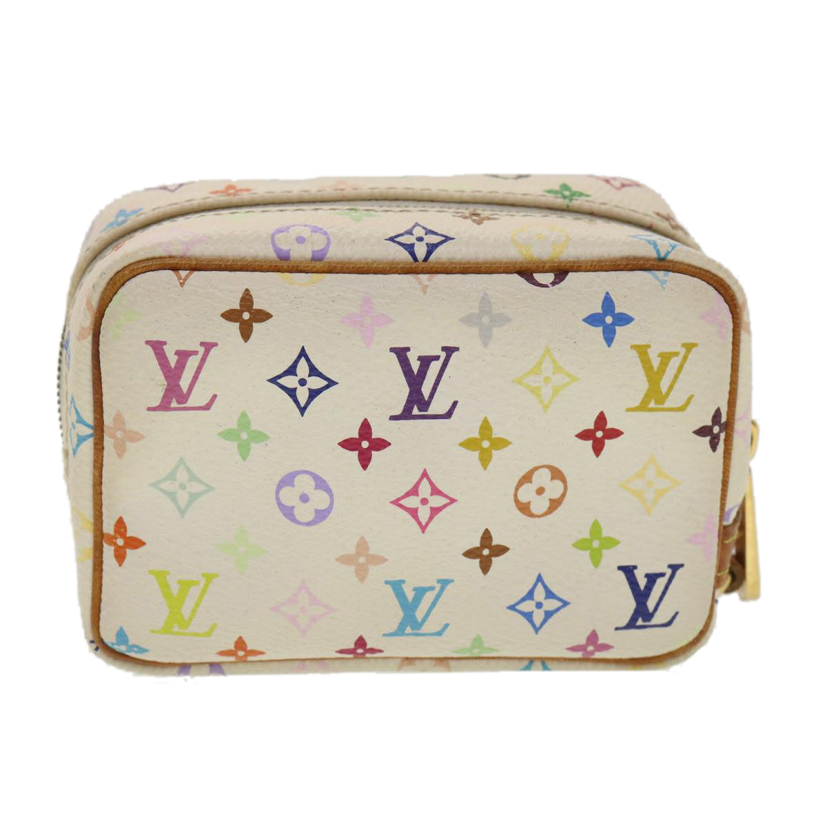 LOUIS VUITTON Monogram Multicolor Trousse Wapity Pouch White M58033 Auth 36551