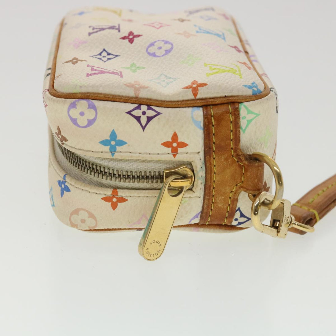 LOUIS VUITTON Monogram Multicolor Trousse Wapity Pouch White M58033 Auth 36551
