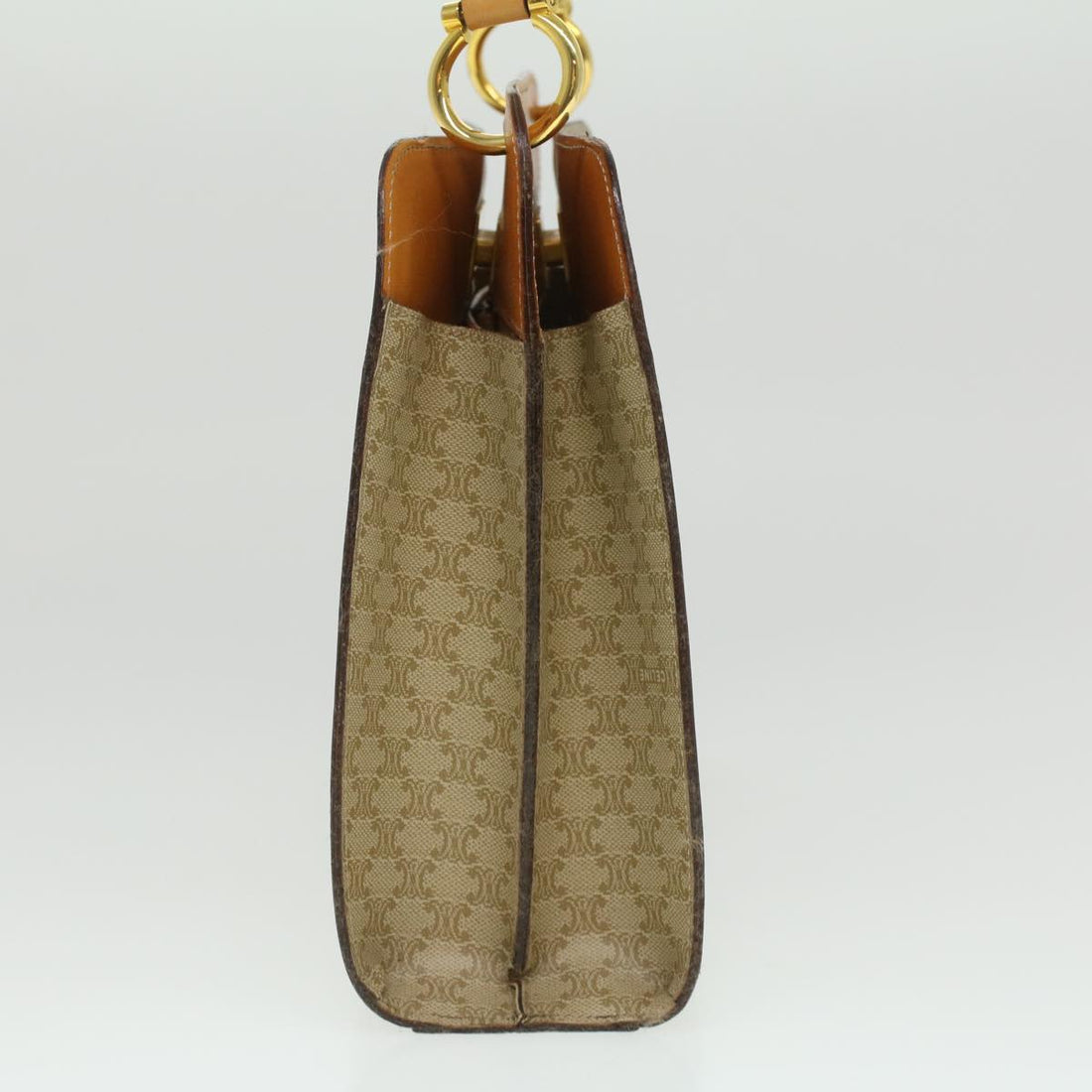 Celine Macadam Canvas Hand Bag Beige  36663