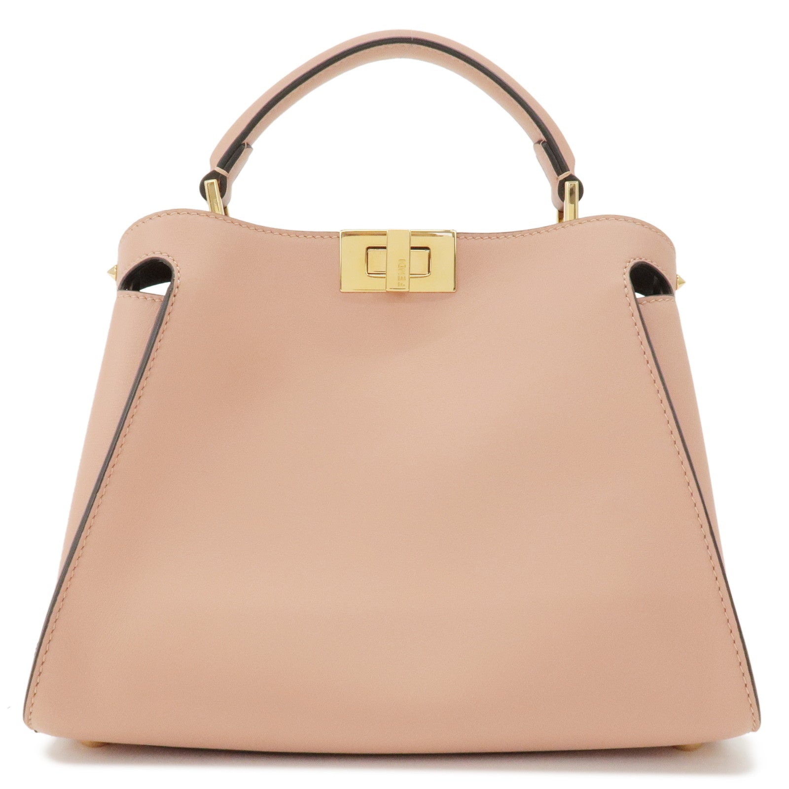FENDI Peekaboo Iconic Essentially Leather 2Way Bag Pink 8BN302