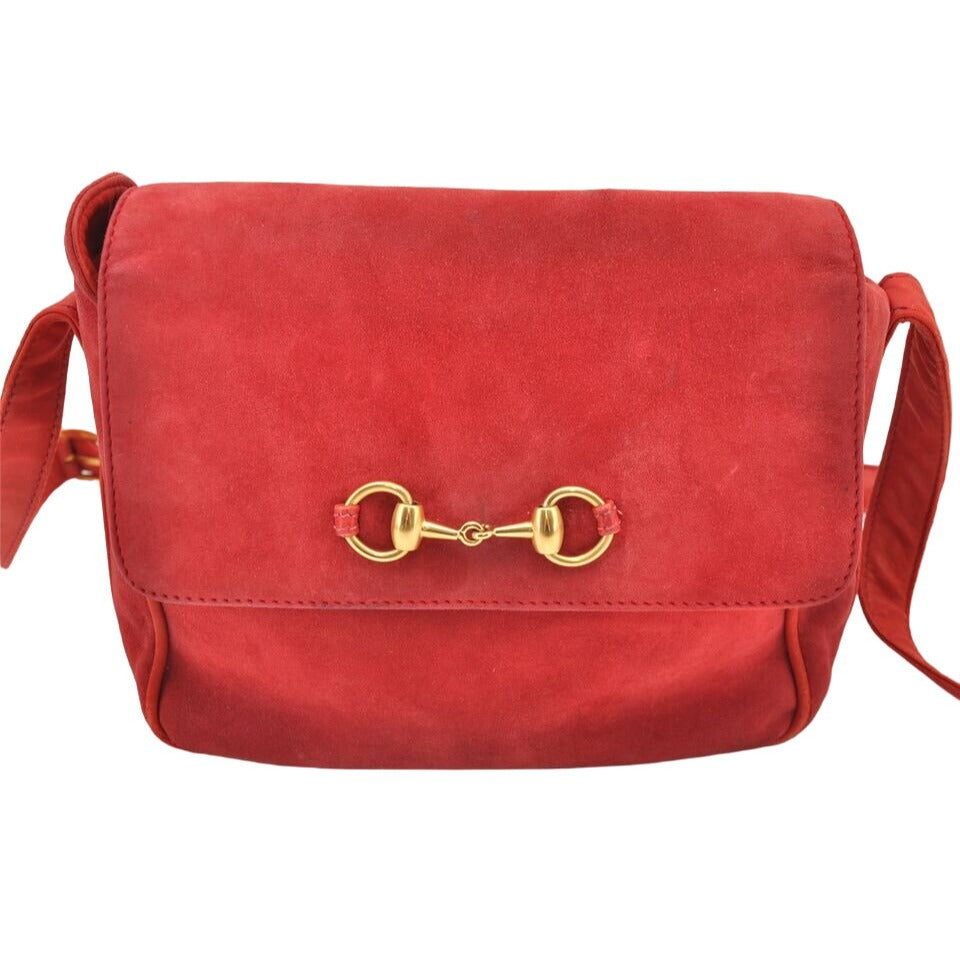 Gucci 1955 Horse-bit red leather & suede cross body