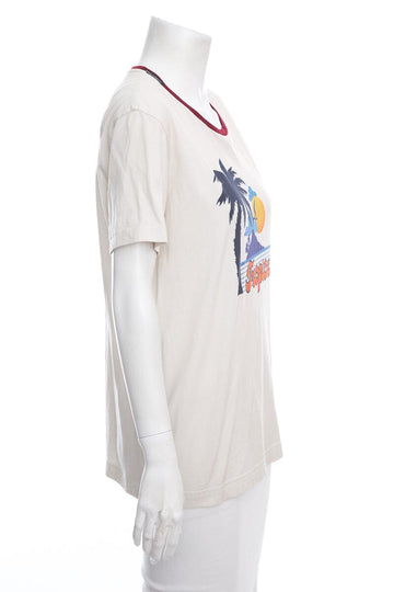Dolce & Gabbana Beige "Tropical" Printed T-Shirt SZ 48