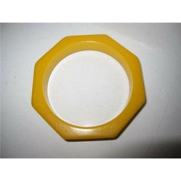 Art Deco era RARE Octagonal Yellow Bakelite Bangle