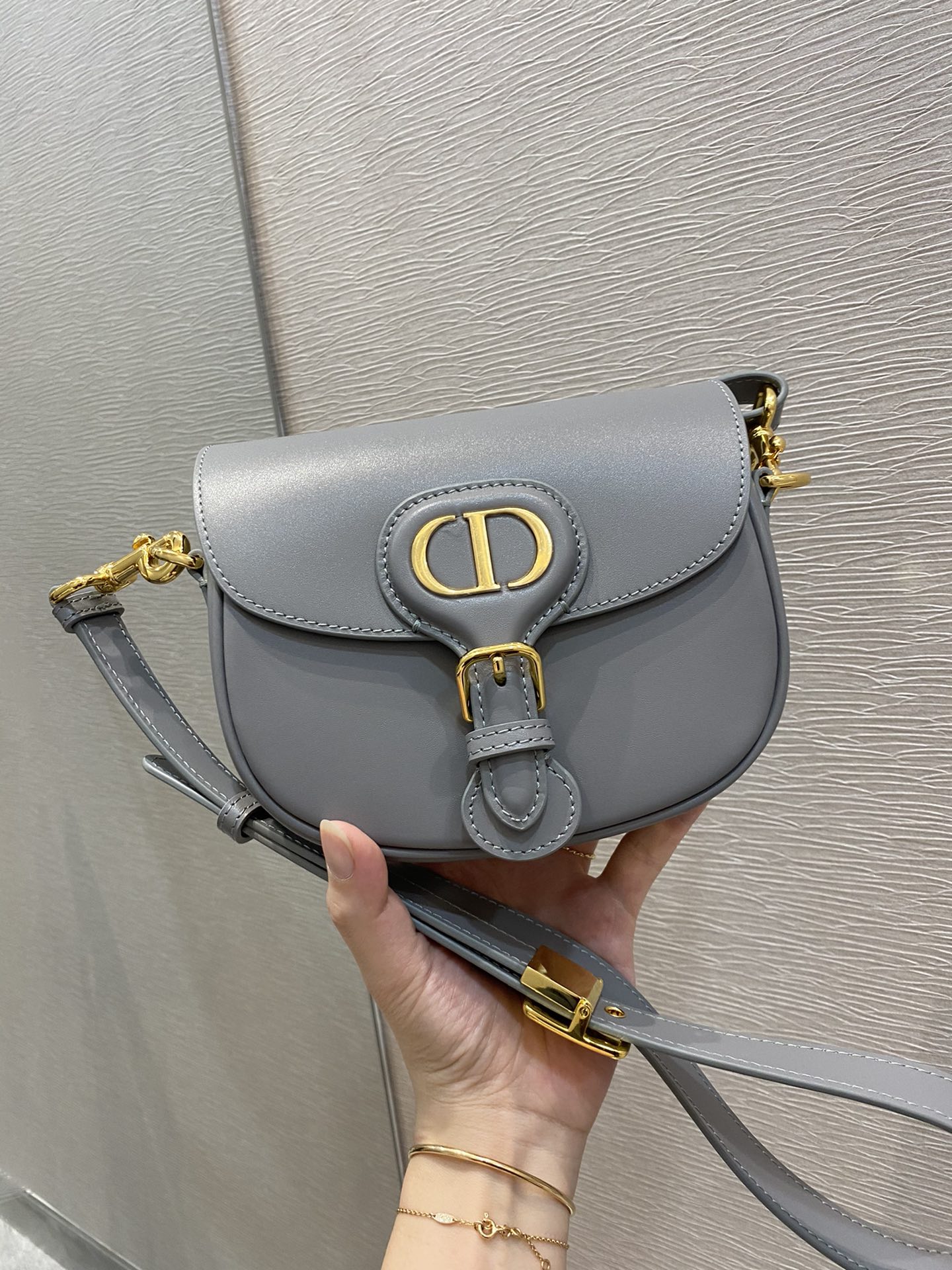 DI Mini Bobby Bag, Grey, For Womtlm Womtlm’s Handbags, Shoulder Bags, Crossbody Bags, 18cm CD M9317UMOL_M41G