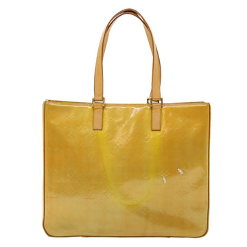LOUIS VUITTON Monogram Vernis Columbus Tote Bag Beige M91023 LV Auth 37038
