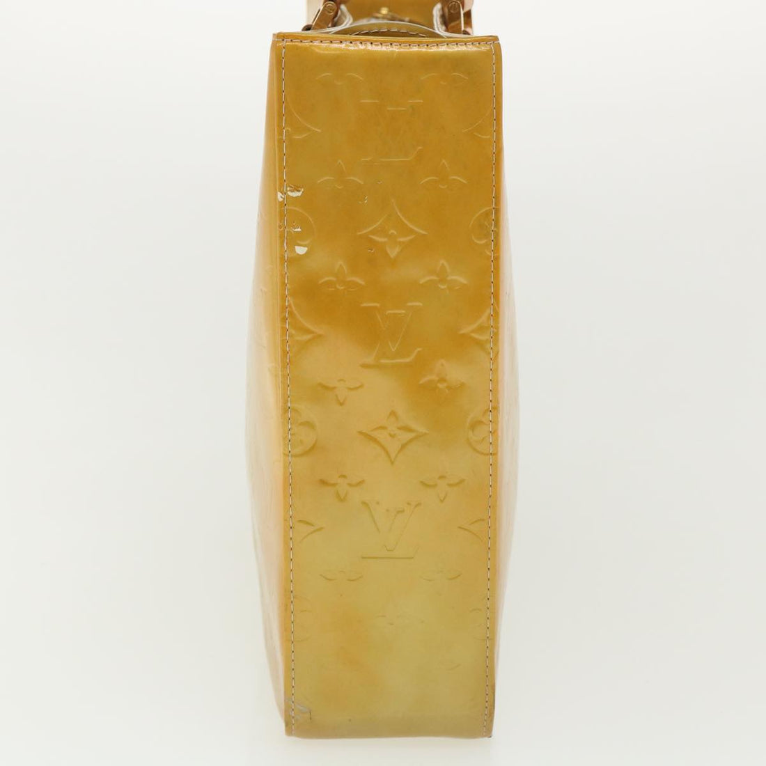 LOUIS VUITTON Monogram Vernis Columbus Tote Bag Beige M91023 LV Auth 37038