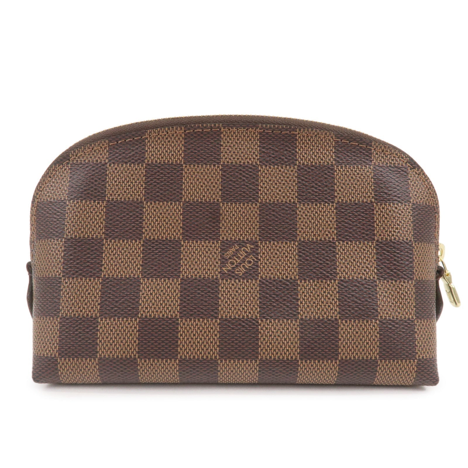 Louis Vuitton Damier Pochette Cosmetic Pouch Brown N47516