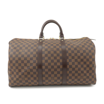 Louis Vuitton Damier Keep All 50 Boston Bag Brown N41427