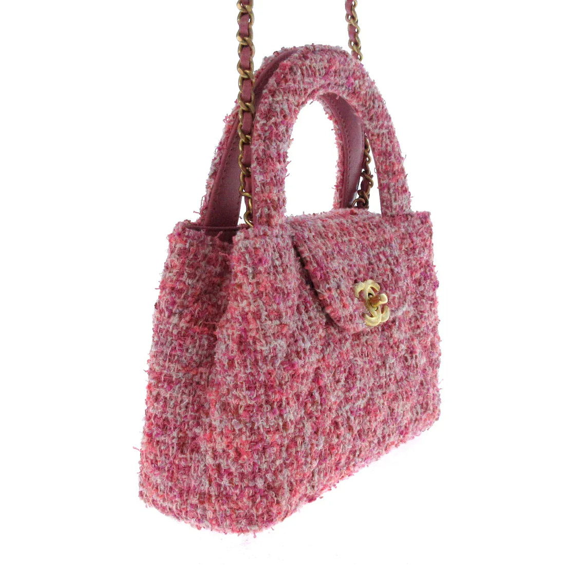 Chanel Kelly Pink tweed Mini Bag