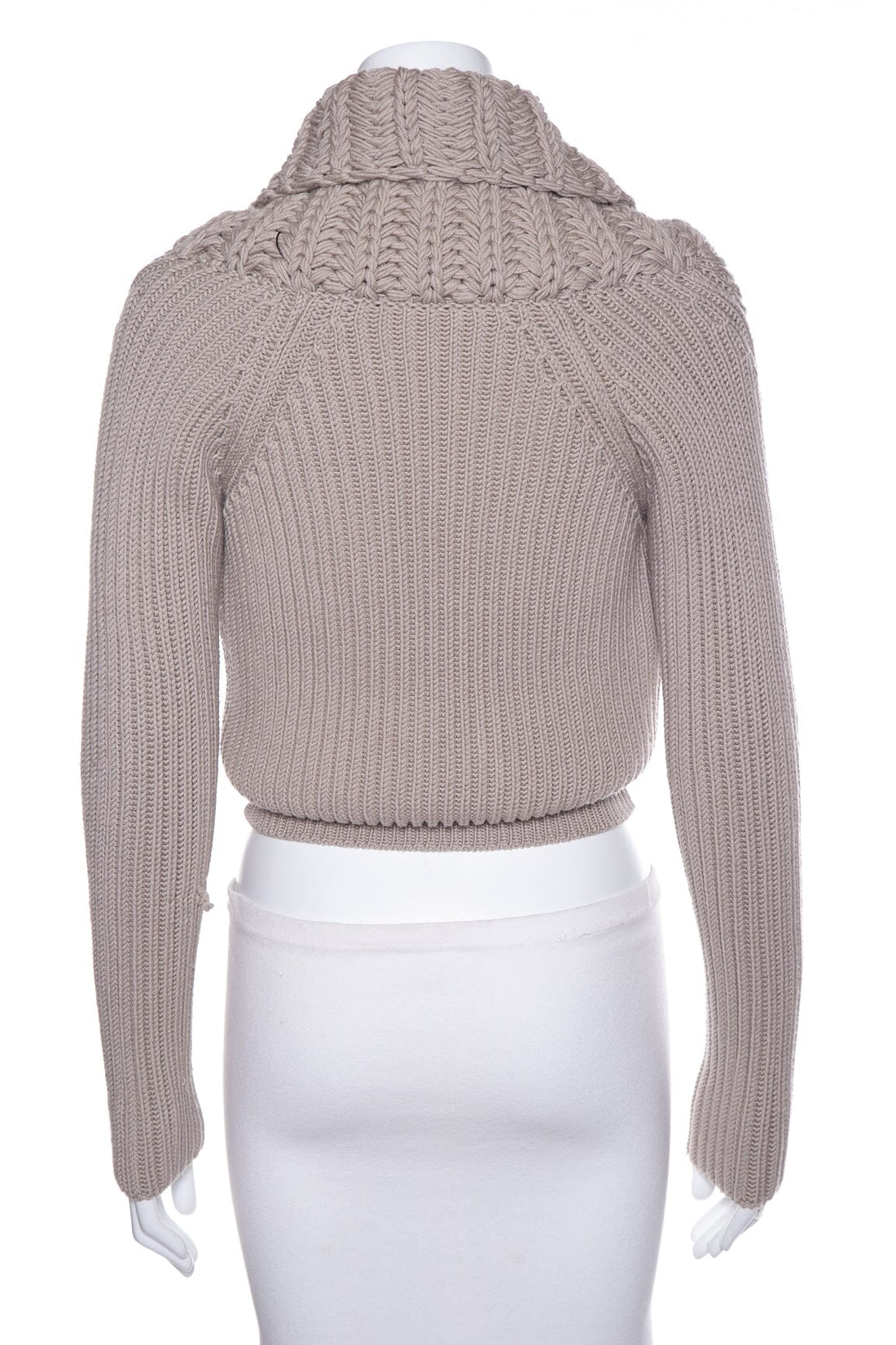 Gucci Grey Thick Collar Fitted Sweater SZ S