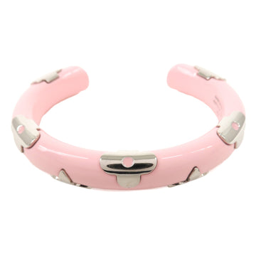 Louis Vuitton Jonc Daily Monogram Bangle M Pink Silver M63113