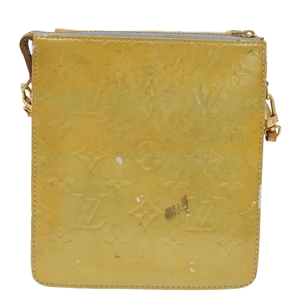 LOUIS VUITTON Monogram Vernis Mott Accessory Pouch Gris M91030 LV Auth 37907