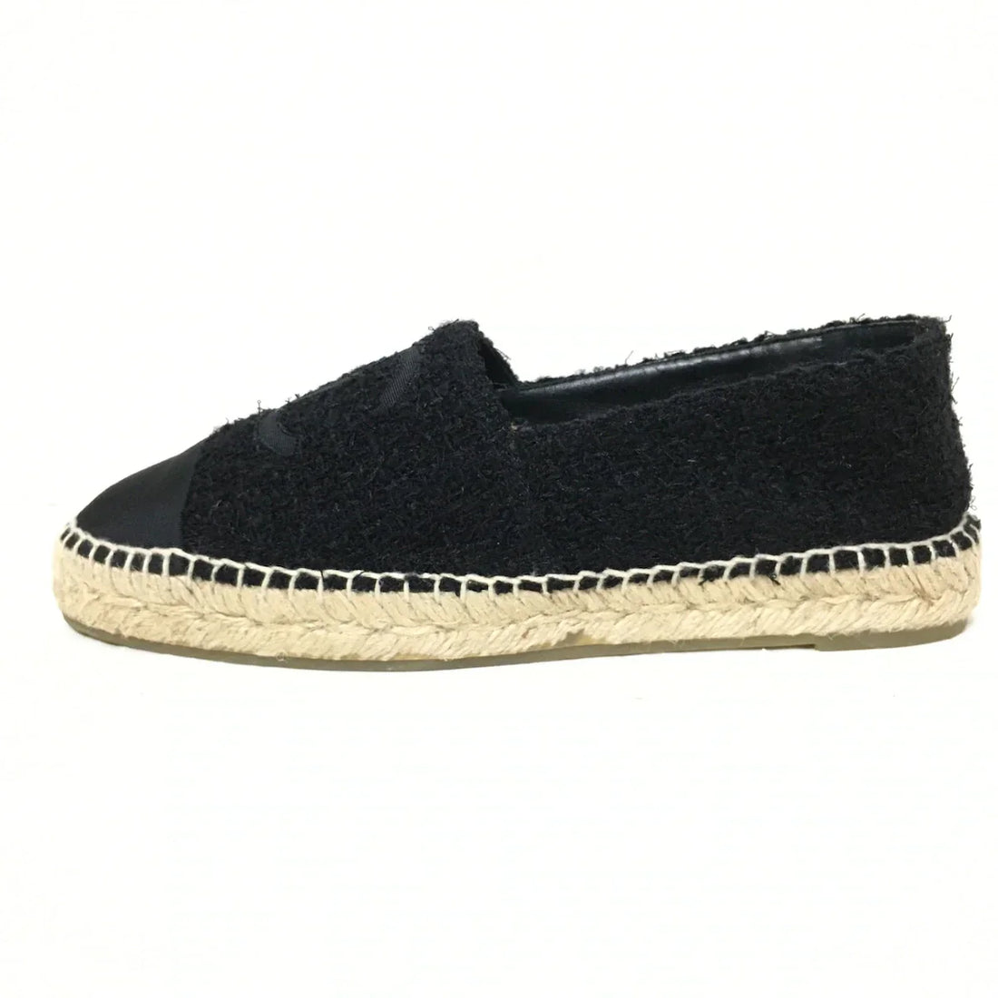 Chanel Tweed black espadrilles, size 39
