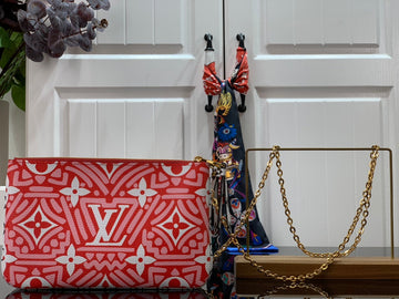 LV LV Crafty Double Zip Pochette Monogram Canvas Red/White For Womtlm,  Shoulder And Crossbody Bags 7.9in/20cm LV