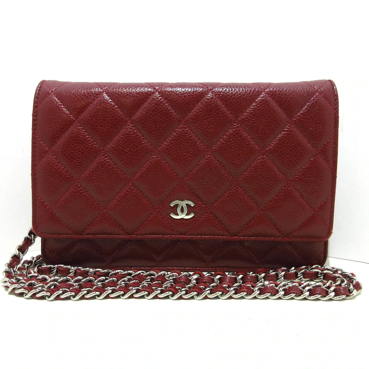 Chanel Red Wallet On Chain