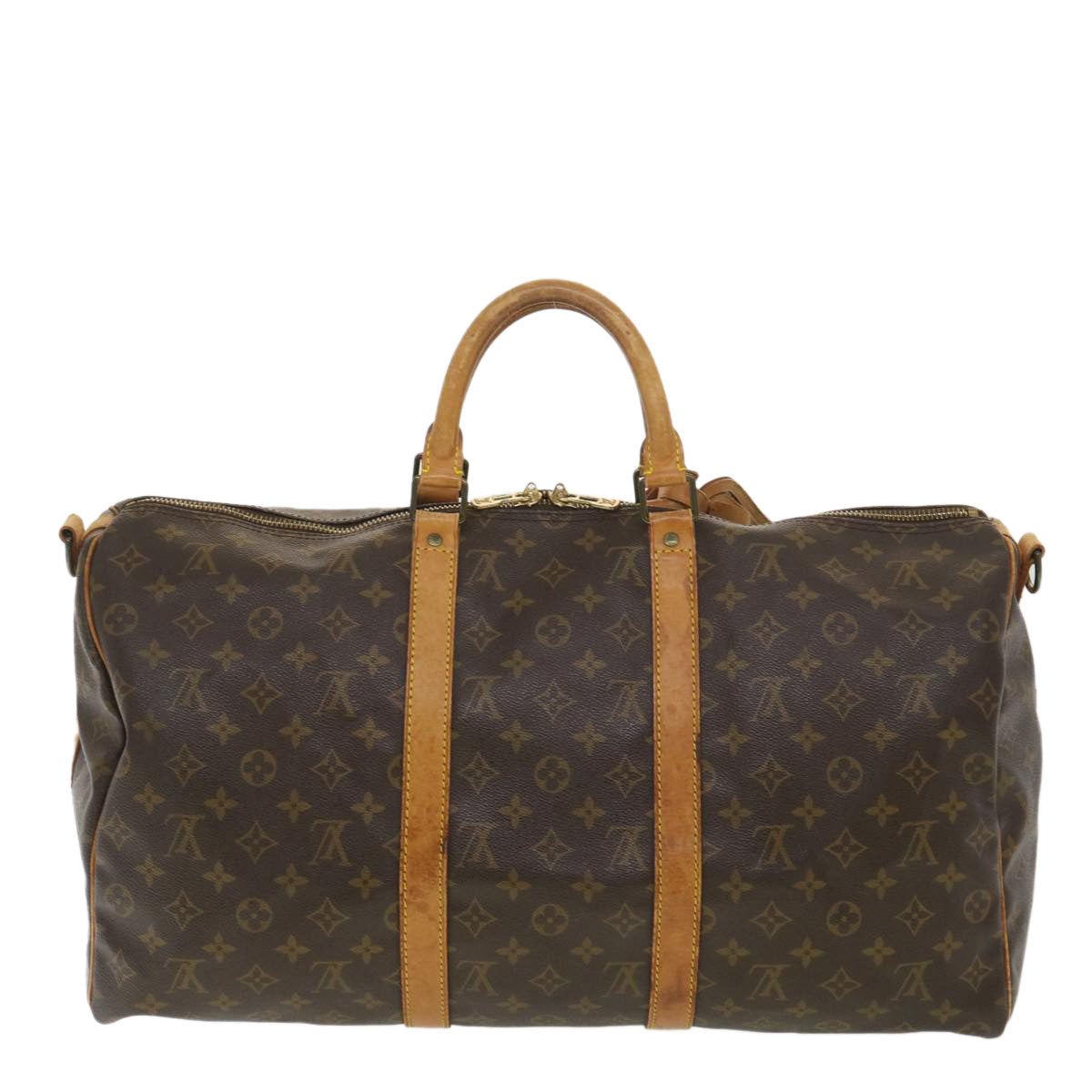 LOUIS VUITTON Monogram Keepall Bandouliere 50 Boston Bag M41416 LV Auth 38157