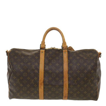 LOUIS VUITTON Monogram Keepall Bandouliere 50 Boston Bag M41416 LV Auth 38157