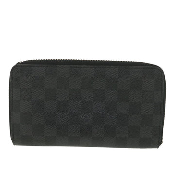 LOUIS VUITTON Damier Graphite Zippy Organizer Long Wallet N63077 LV Auth 38242