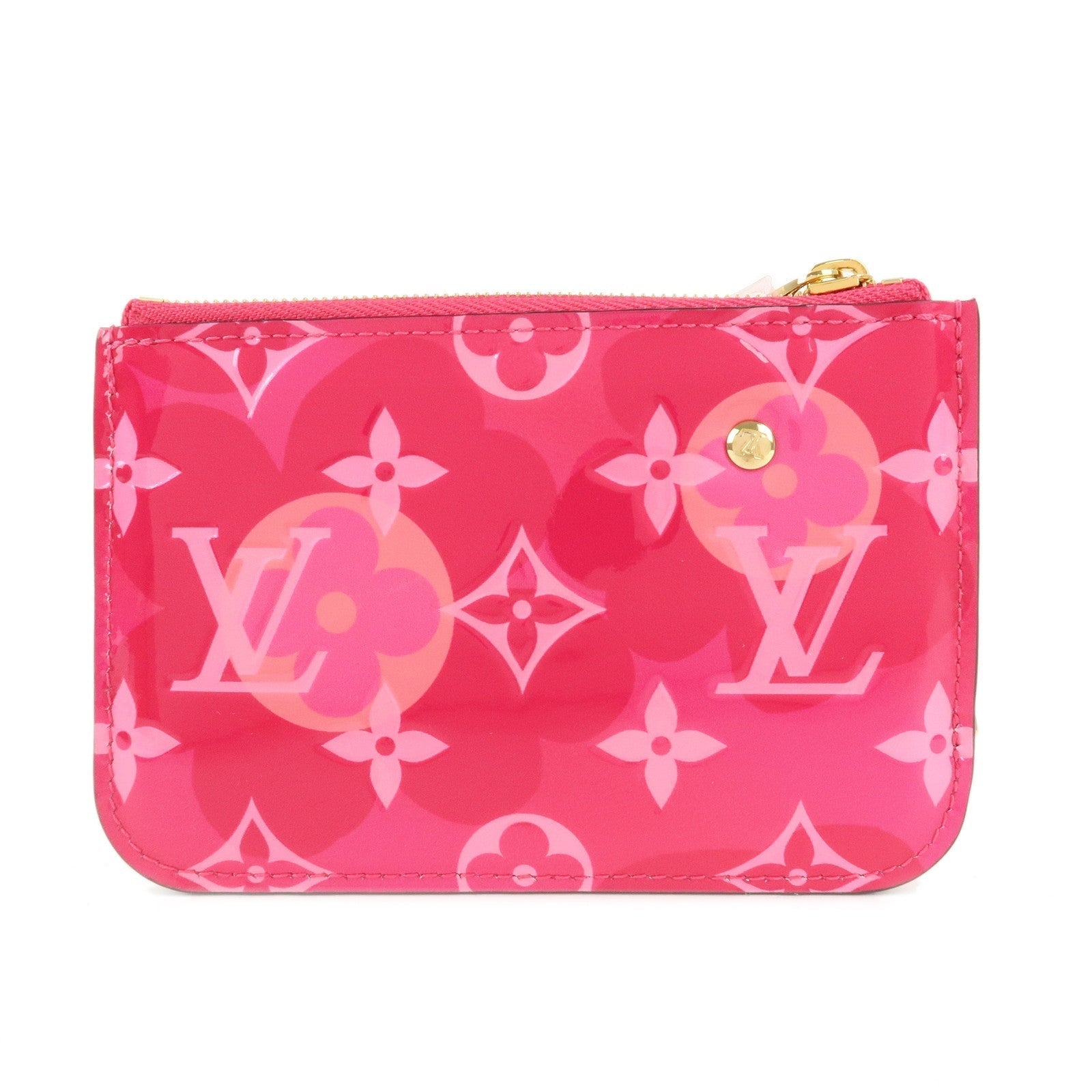 Louis Vuitton Monogram Vernis Pochette Cles Coin Case Flora M90586