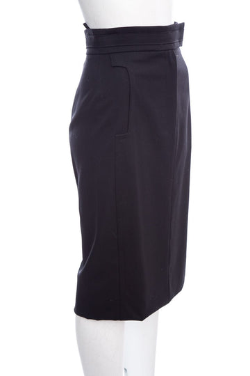 Yves Saint Laurent Black Pencil Skirt SZ 38