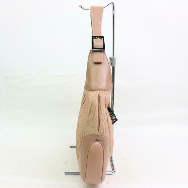 Gucci Jackie Shoulder Purse Pink Ruched Fabric And Pink Leather Hobo Bag