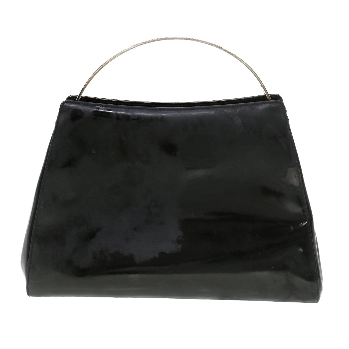 Chanel Hand Bag Enamel Black CC  39199