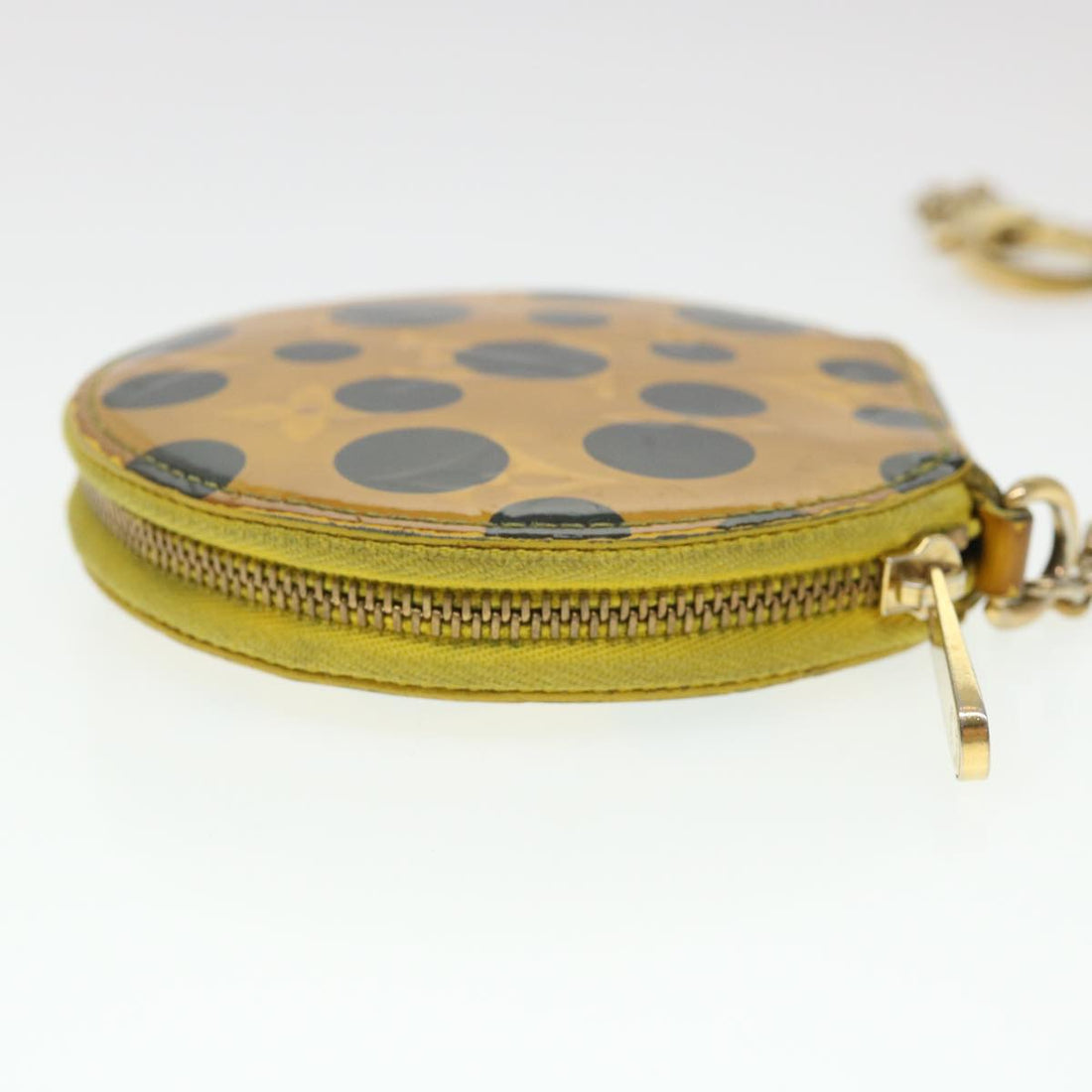 LOUIS VUITTON Vernis Yayoi Kusama Porte Monnaie Chapo Purse M91569 LV Auth 39682