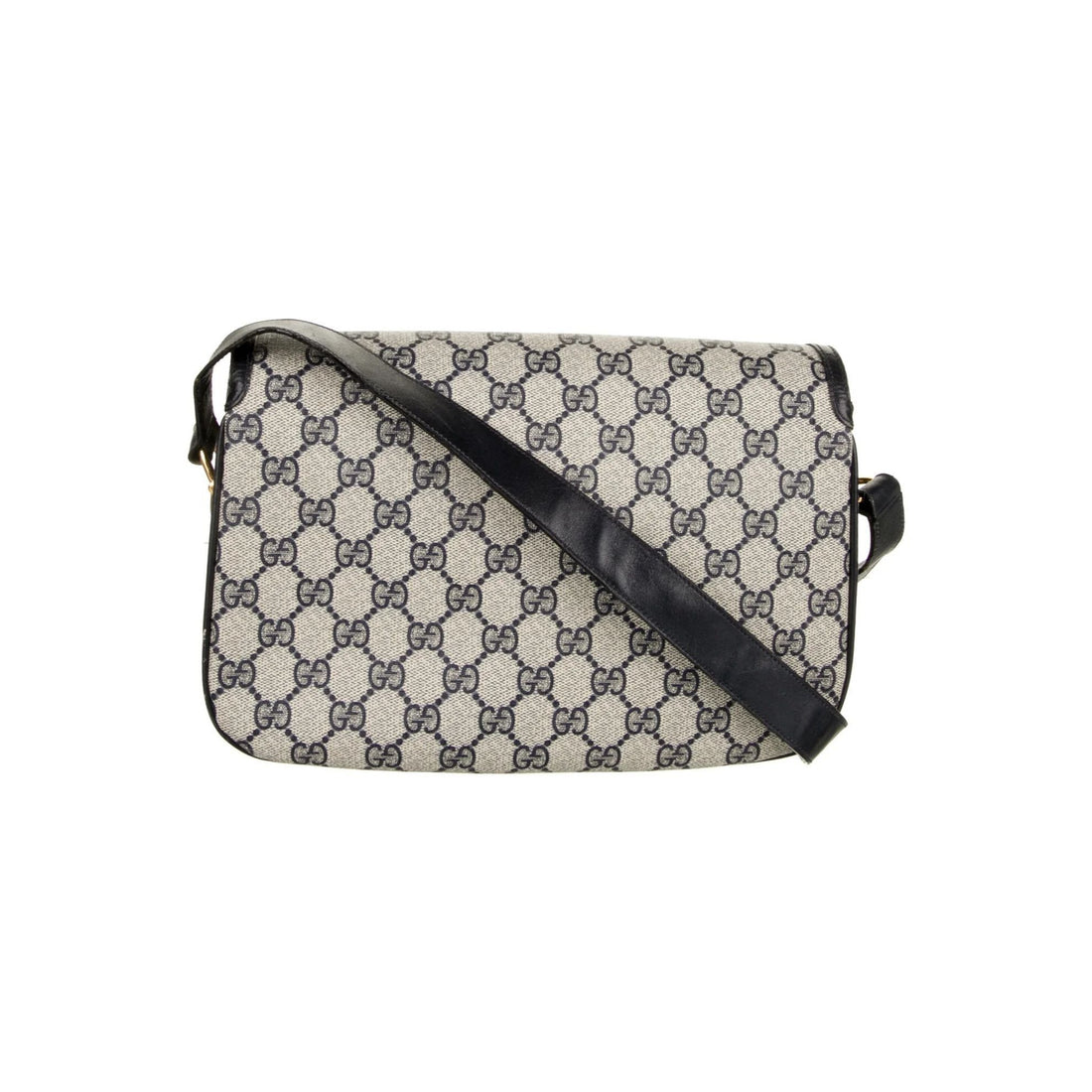 Gucci navy Guccissima leather 1955 Horse-bit shoulder bag