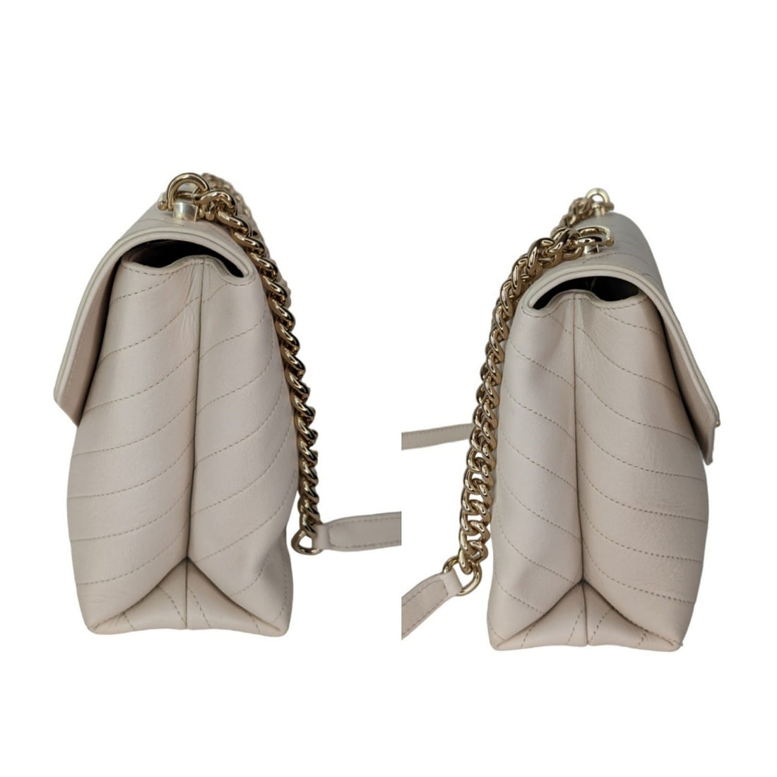 Chanel bag Cream Chevron Leather Coco Envelope Shoulder Bag