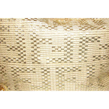 Fendi Shoulder Xl W Zucca Design Gold Leather With Woven F Logo Hobo Bag