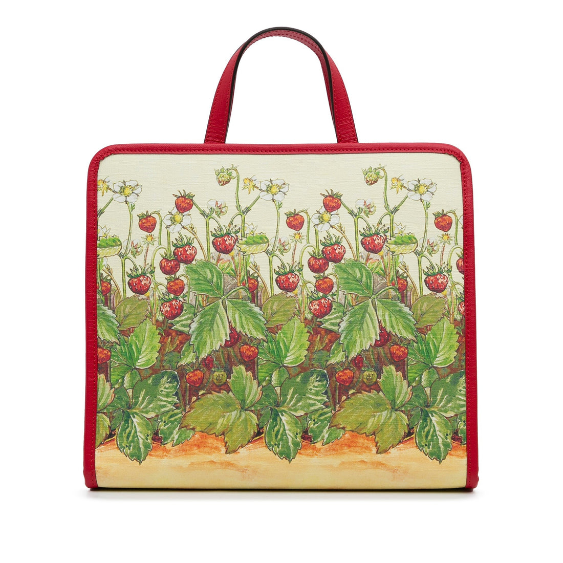 Red Gucci Kids Strawberry Fairy Tote Bag
