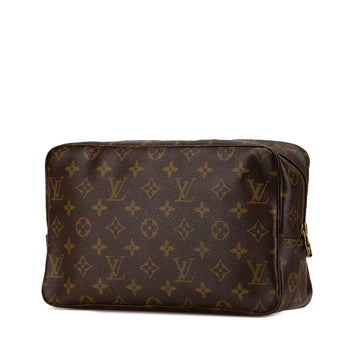 Brown Louis Vuitton Monogram Trousse Toilette 28 Clutch Bag