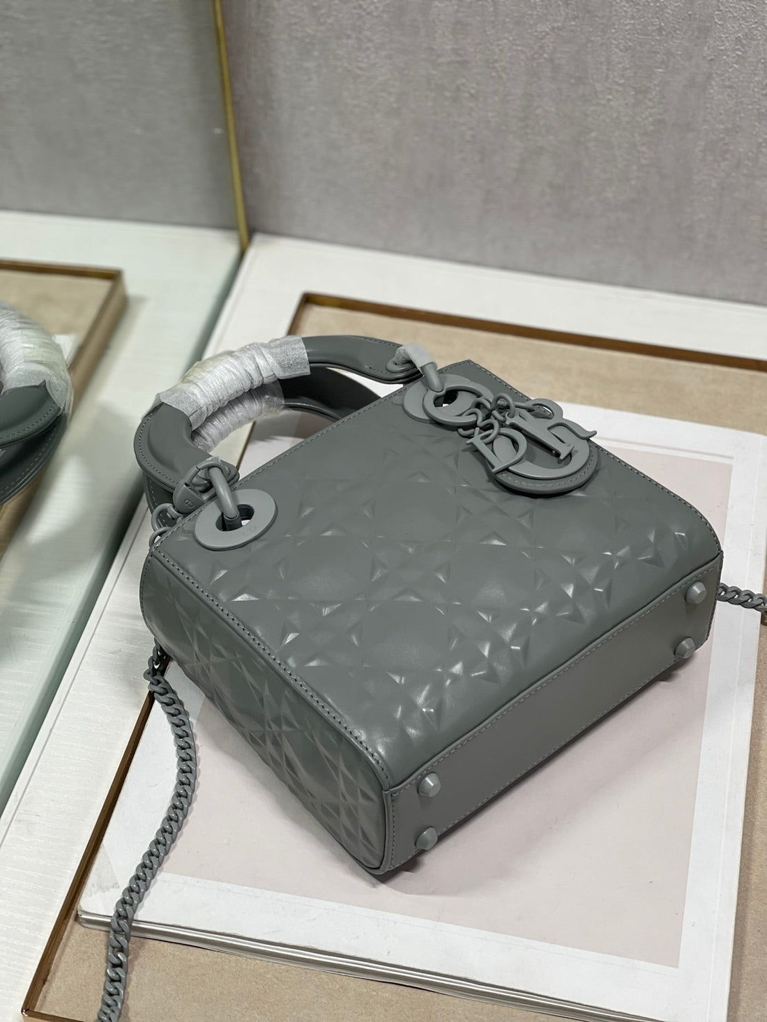 DI Mini Lady Bag, Dark Grey, For Womtlm Womtlm’s Handbags, Crossbody Bags, 17cm CD