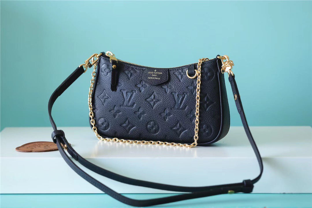 LV Easy Pouch On Strap Monogram Empreinte Black For Womtlm, Womtlm’s Handbags, Shoulder Bags And Crossbody Bags 7.5in/19cm LV M80349