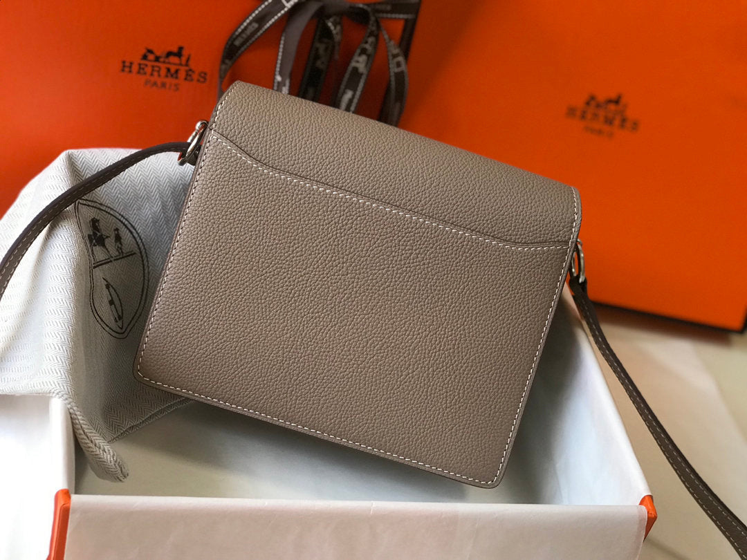 HM Mini Evercolor Sac Roulis 19 Grey For Womtlm, Handbags, Shoulder Bags 7.5in/19cm