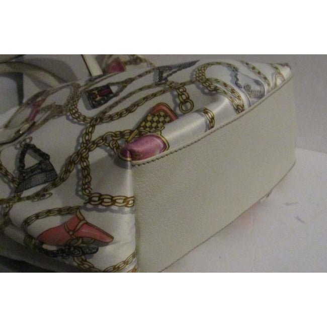 Gucci Webby Bag Equestrian Silkleather Multi Color Horse Bit Print Leather And Silk Tote