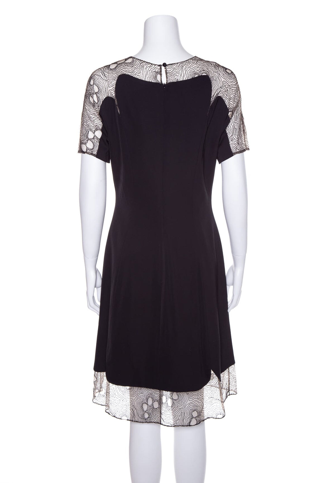 Lela Rose Black Short Sleeve Dress SZ 10