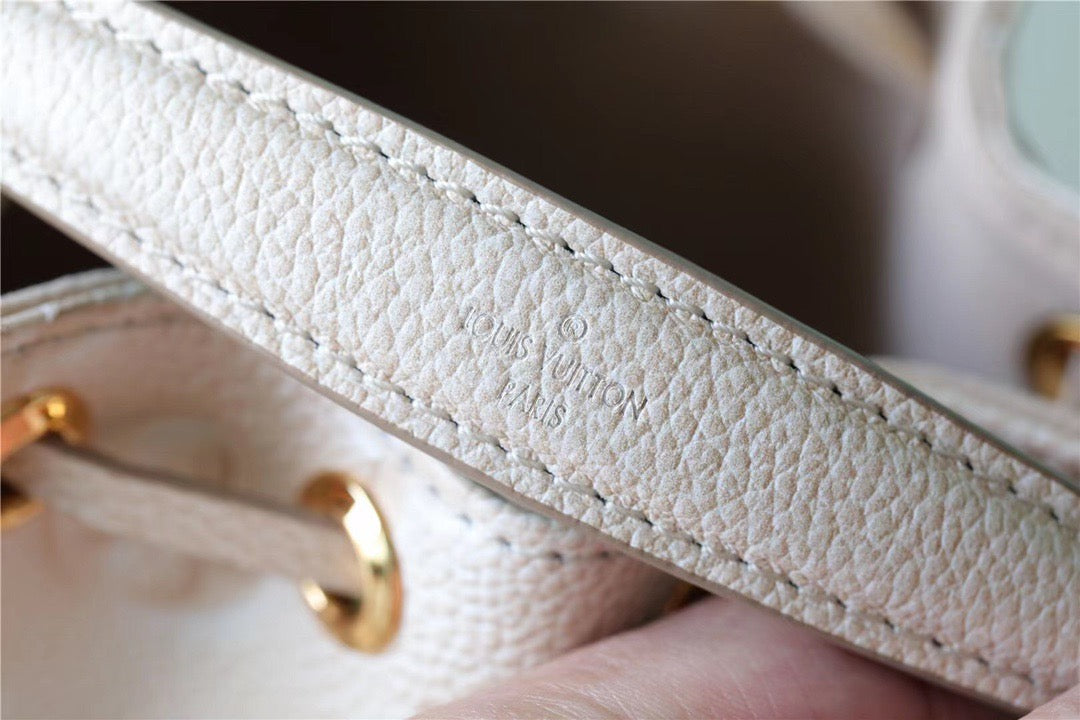LV Nano Noe Monogram Empreinte Light Beige For Womtlm,  Shoulder And Crossbody Bags 6.3in/16cm LV M81463