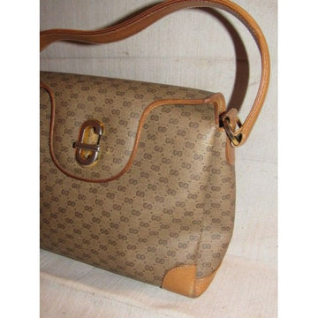 Gucci Brown Micro Guccissima Print Jackie satchel w a 'G' Twist Clasp