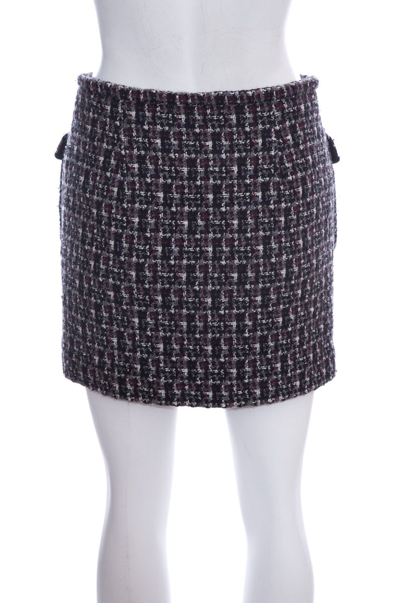 Chanel Purple Tweed Mini Skirt  SZ 36