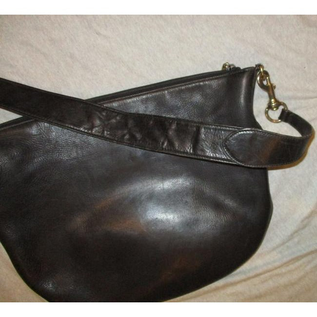 Gucci Vintage Purses Black Leather Hobo Bag