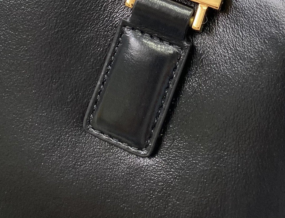 FI Medium FF Tote Shoulder Black Bag For Woman 38cm/15in