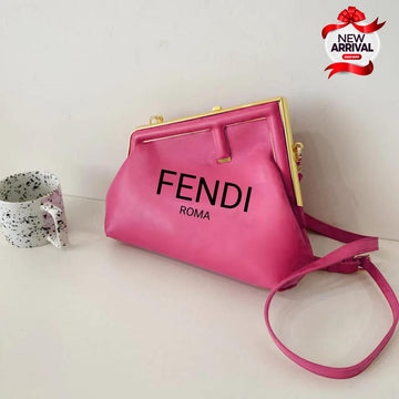 Fendi-Inspired High-Quality Imported Crossbody Bag (Pink)
