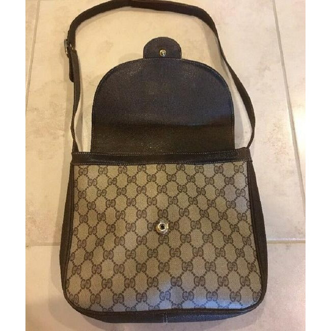 Gucci Ophidia Top Handle Tote Gg Supreme Shelly Stripe Shades Of Brown With Large G Logo Print Leath