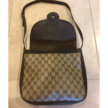 Gucci Ophidia Top Handle Tote Gg Supreme Shelly Stripe Shades Of Brown With Large G Logo Print Leath