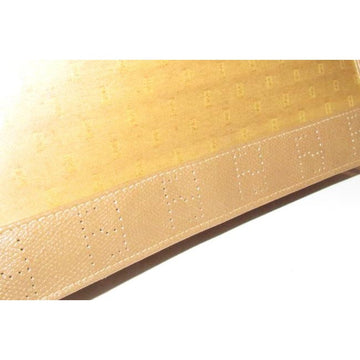 Fendi dark yellow Zucchino print two-way purse w FF trim