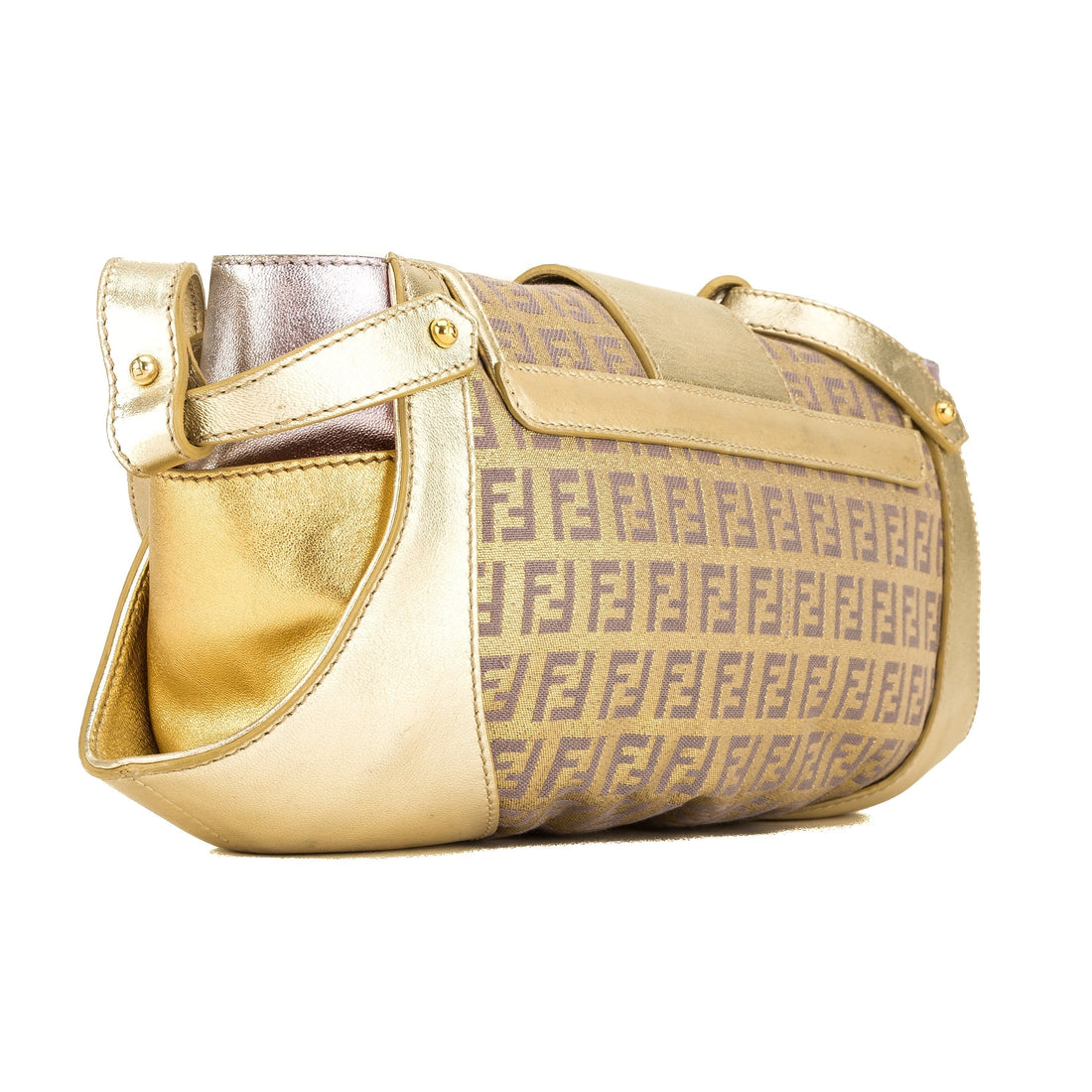 Fendi Zucchino Gold Shoulder Bag (4098009)