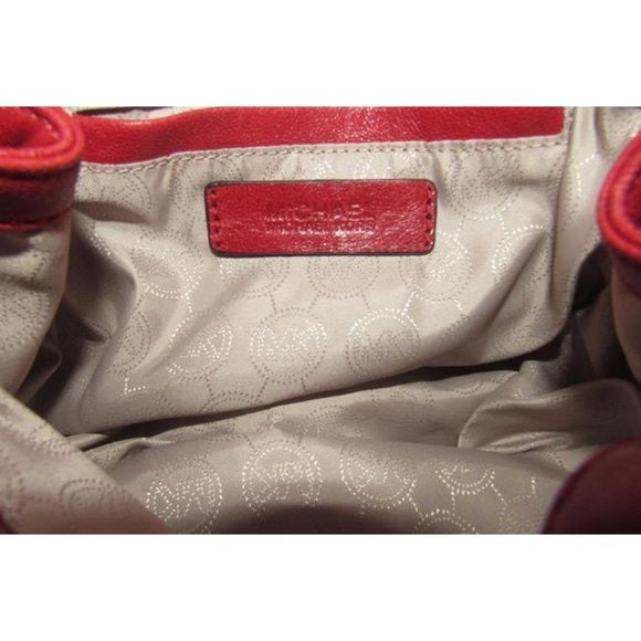 Michael Kors Circular Red Leather Crossbody