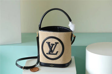 LV Petit Bucket Raffia Black For Womtlm, Womtlm’s Bags, Shoulder And Crossbody Bags 9.4in/24cm LV M59961