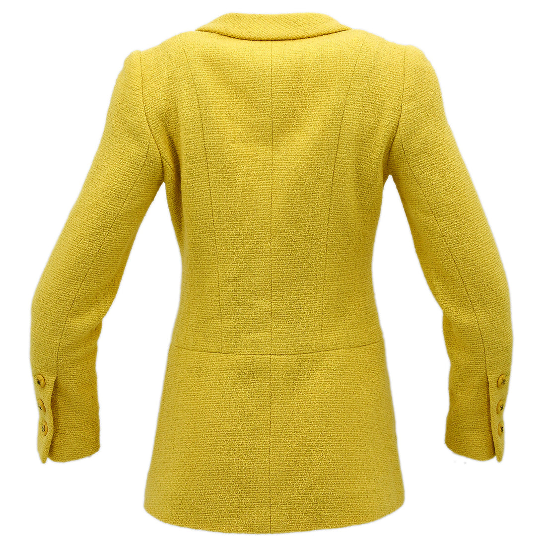 Chanel Single Breasted Jacket Yellow 95P #38